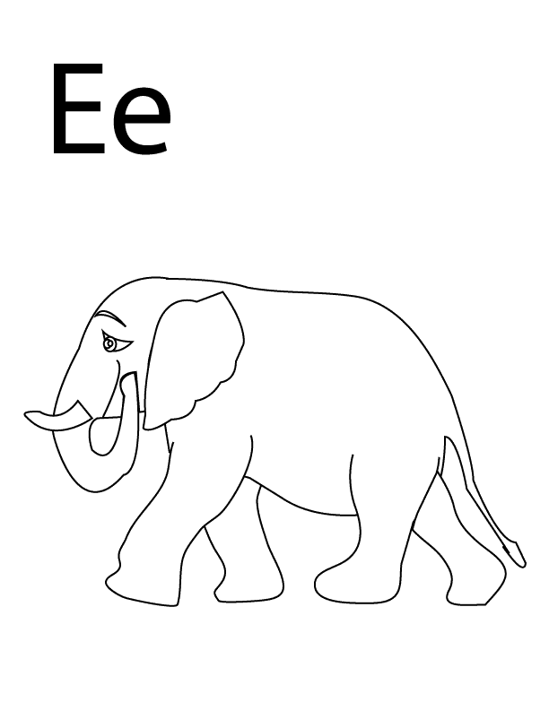 letter e coloring pages. Kids Pages - Letter-E