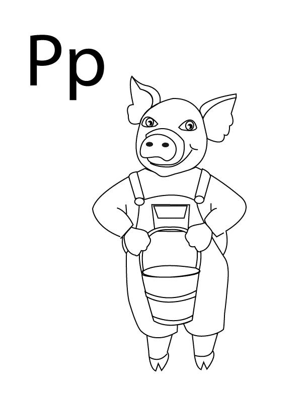 p coloring pages for kids - photo #49