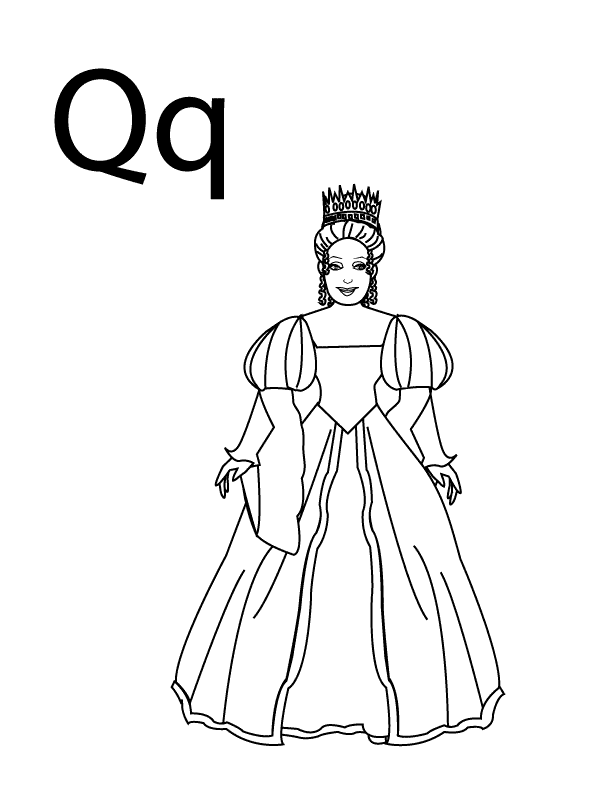 q is for queen printable coloring pages - photo #42