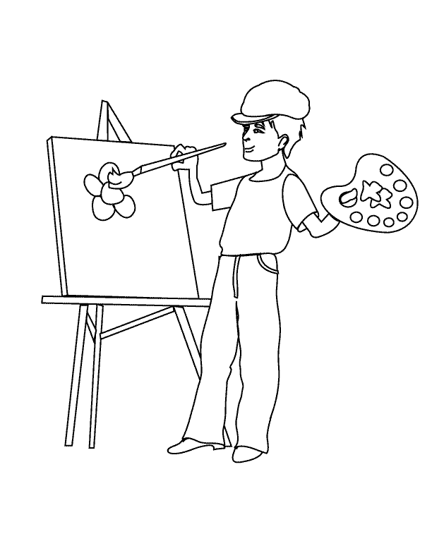 painter coloring pages - photo #4