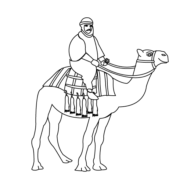 Camel coloring pages