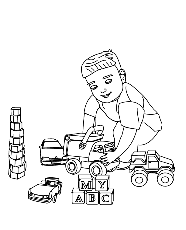 playing coloring pages - photo #6