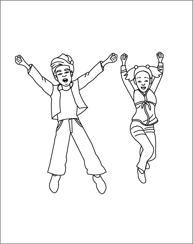 jump coloring page