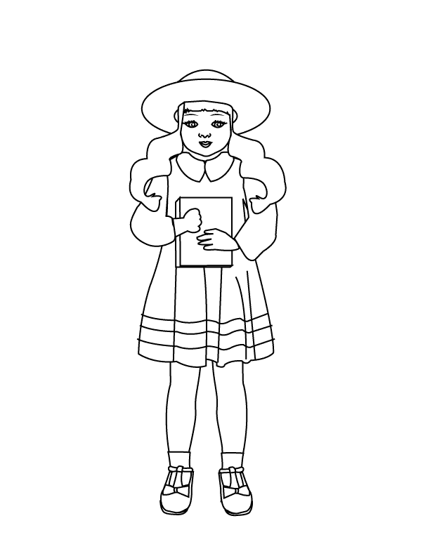 a little girl coloring pages - photo #22