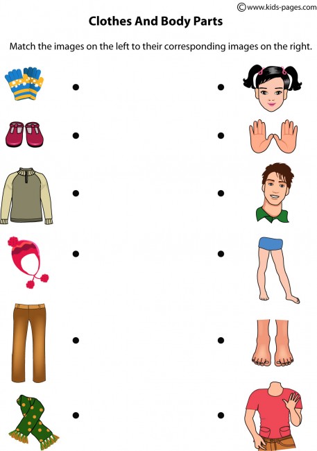 Body Parts And Clothes worksheets
