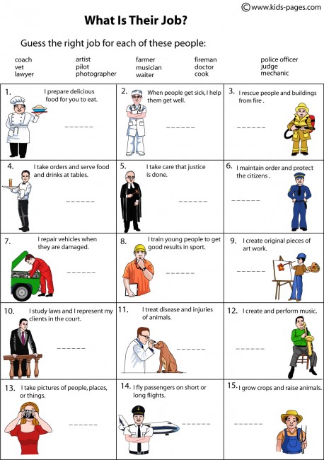 Kids Under 7: Occupations and Jobs Flashcards , Free Flashcards | Free ...