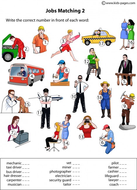 Kids Under 7: Occupations and Jobs Flashcards , Free Flashcards | Free ...