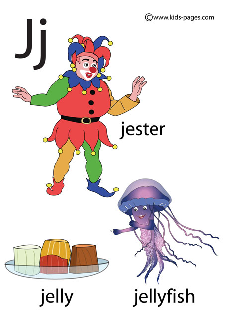 Letter J flashcard