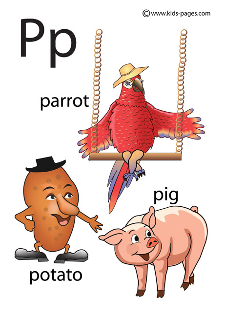 Letter P flashcard
