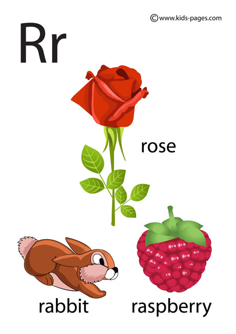 Letter R flashcard