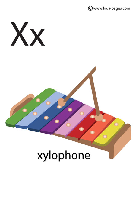 Letter X flashcard