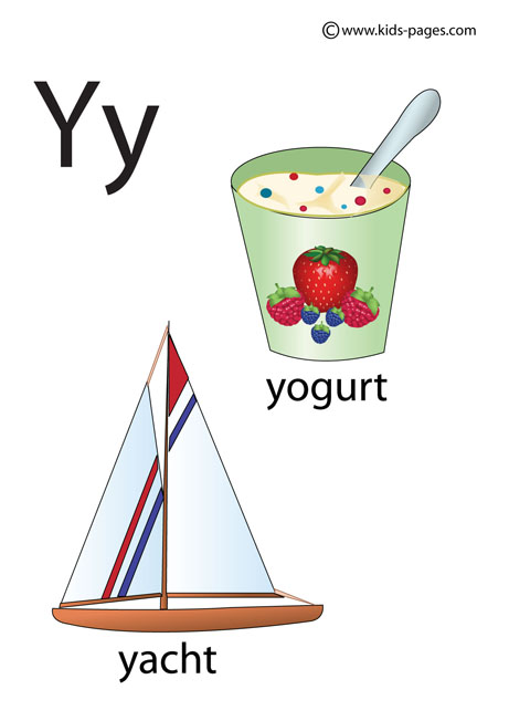 Letter Y flashcard