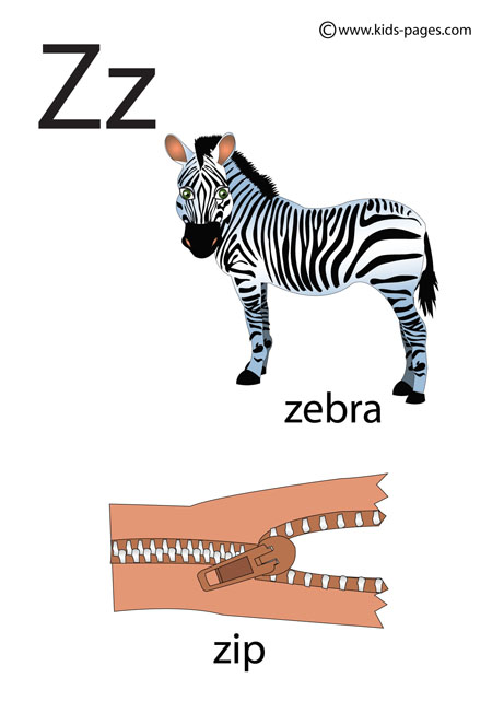 Letter Z flashcard