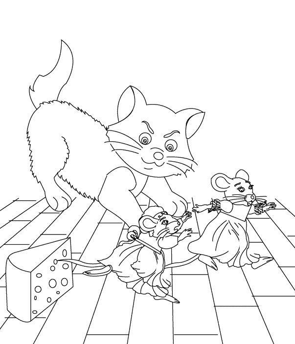 The Town Mouse and the Country Mouse2_coloring page