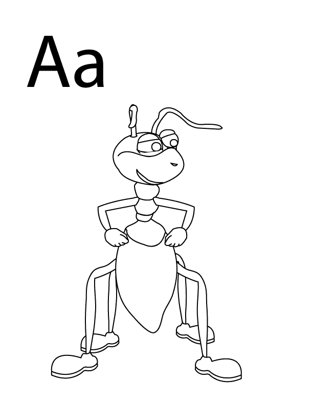 Letter-A_coloring page