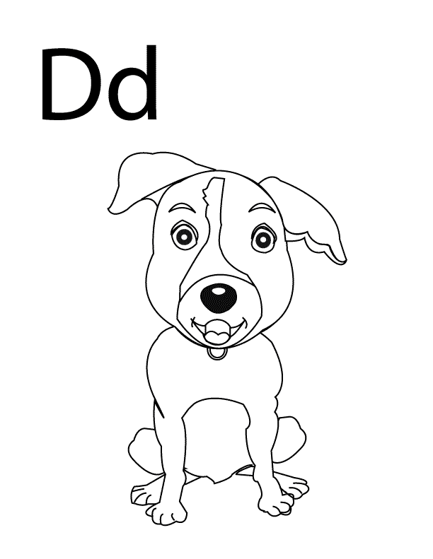 Letter-D_coloring page