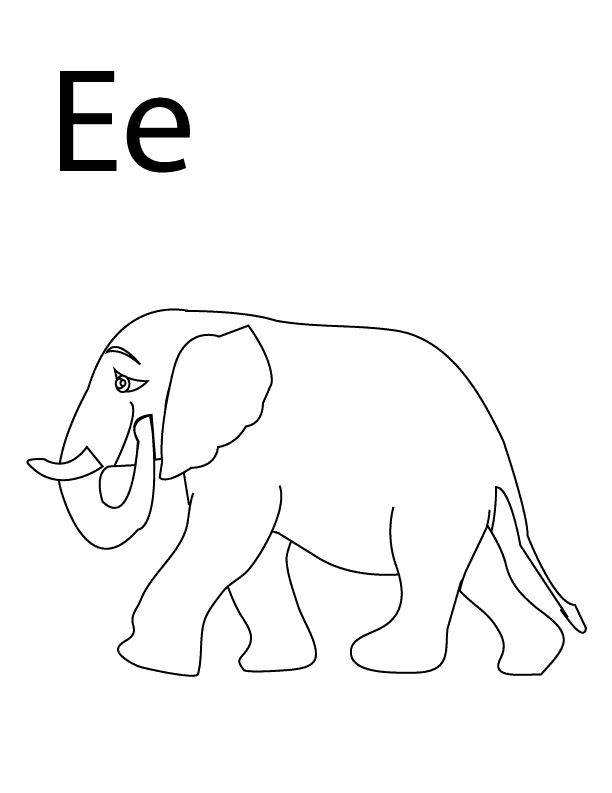 Letter-E_coloring page