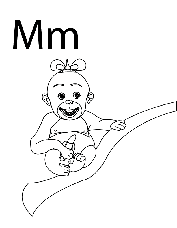 Letter-M_coloring page