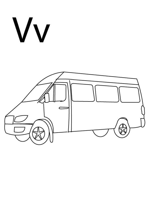 Letter-V_coloring page