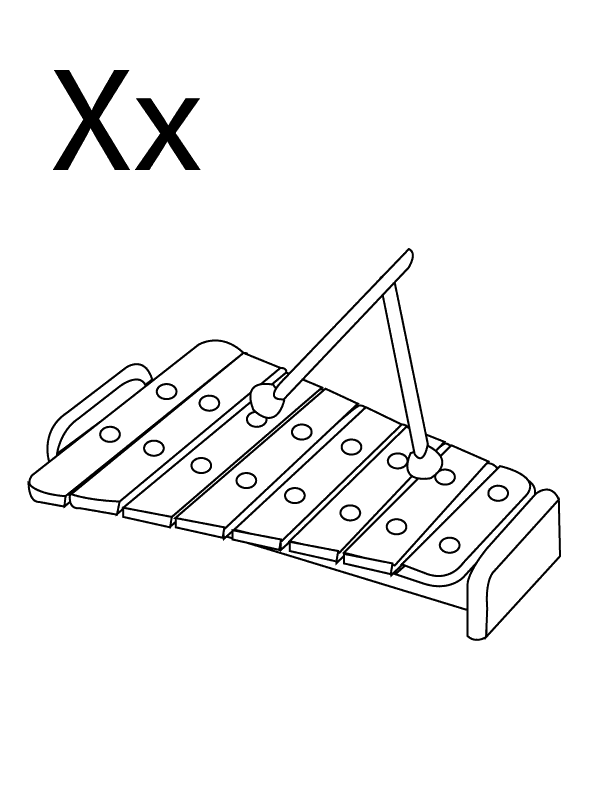 Letter-X_coloring page