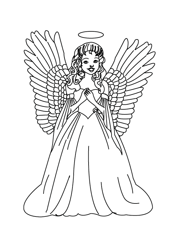 Angel_coloring page