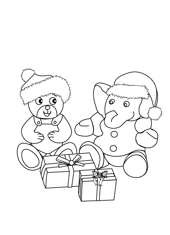 Presents_coloring page