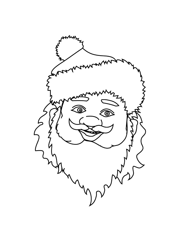Santa Face_coloring page