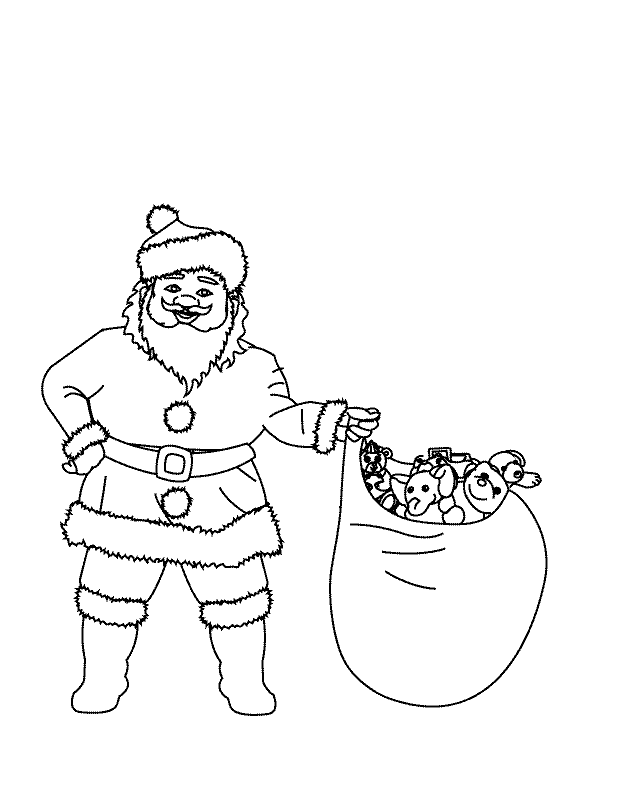 Santa4_coloring page