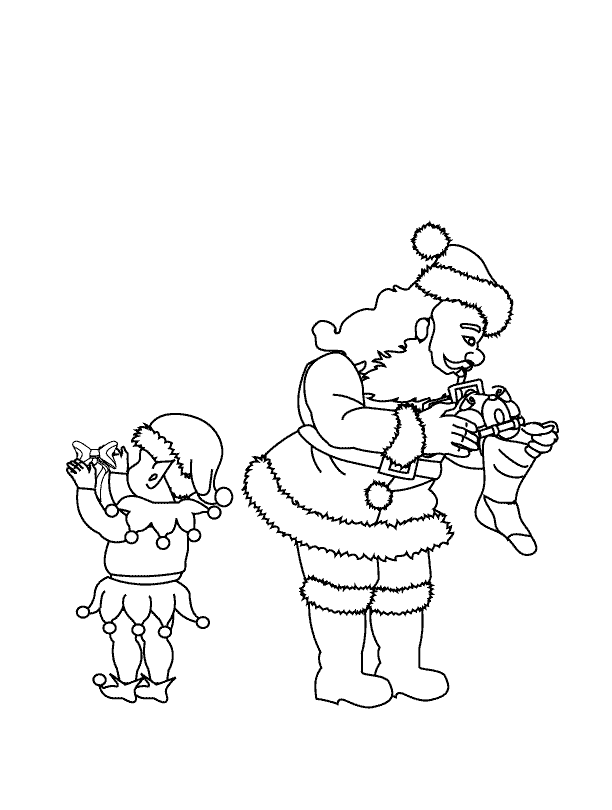 Santa5_coloring page
