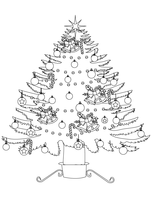 Christmas Tree 2_coloring page