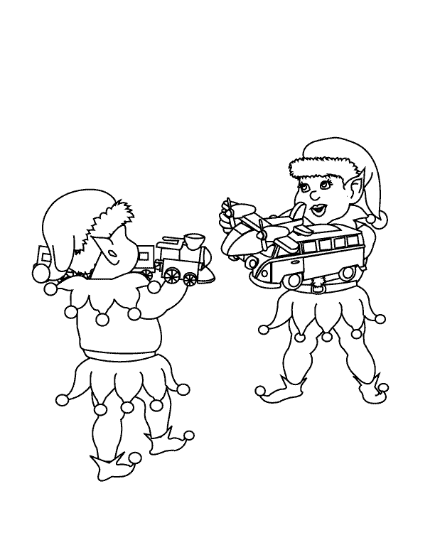 Santa's Elves_coloring page