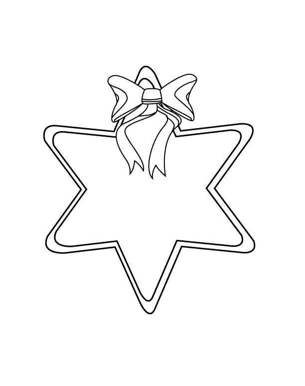 Gingerbread Star_coloring page