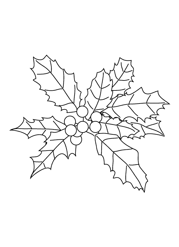 Holly_coloring page