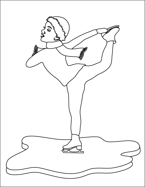 Skating_coloring page