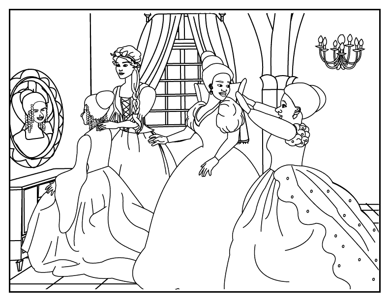 Cinderella coloring page 2_coloring page