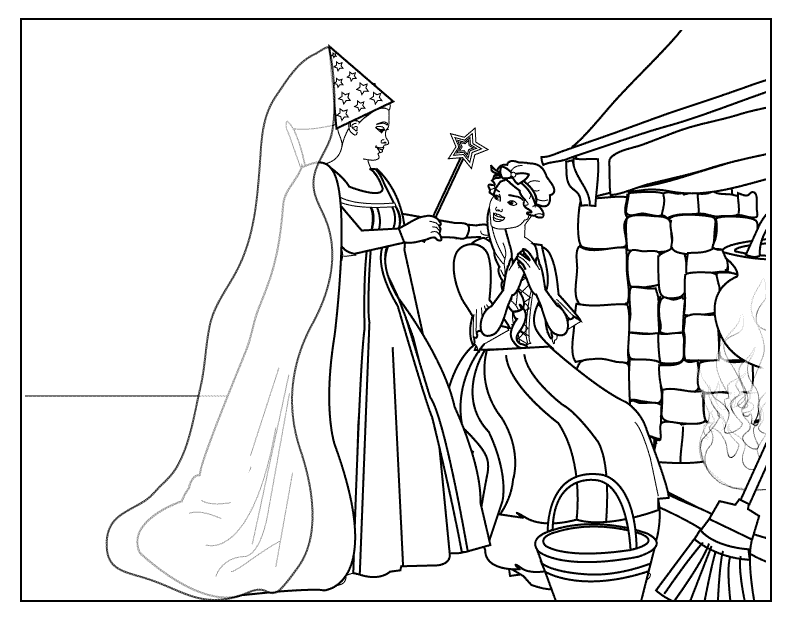 88  Colouring Pages Of Cinderella  Best Free