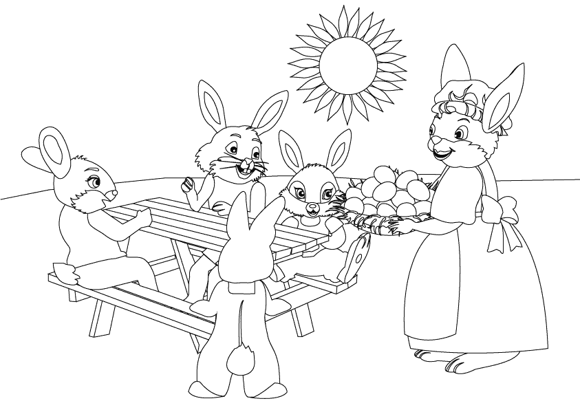 Bunnies_coloring page