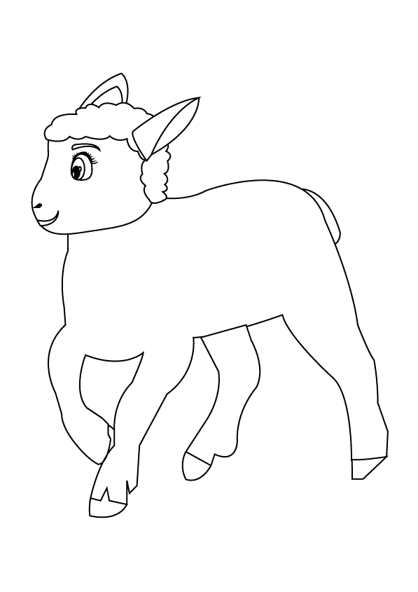 Lamb_coloring page