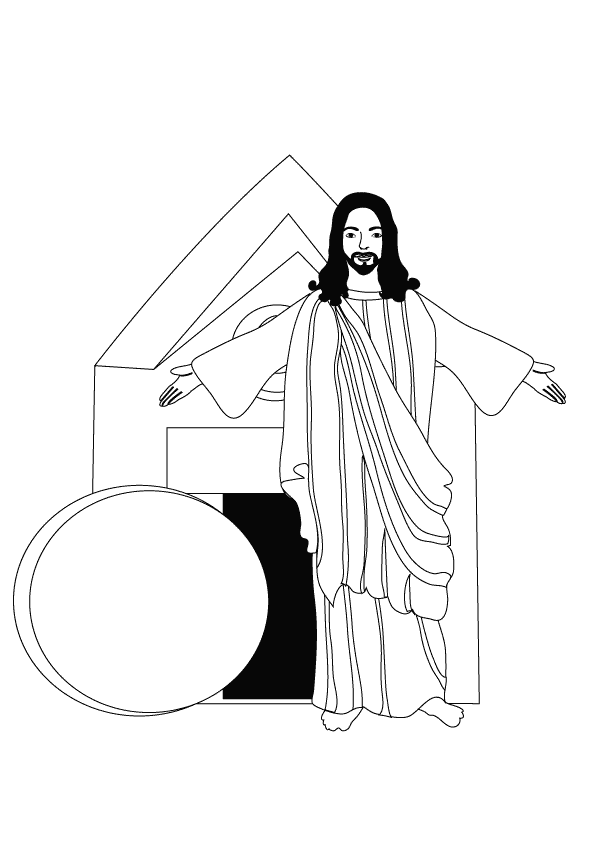 Jesus' Resurrection_coloring page