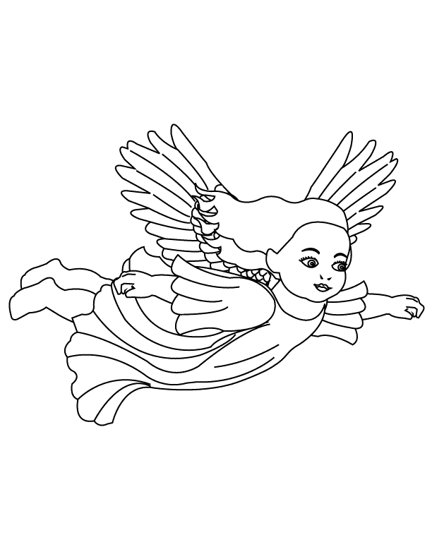 Angel2_coloring page