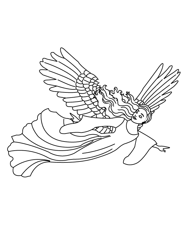 Angel3_coloring page