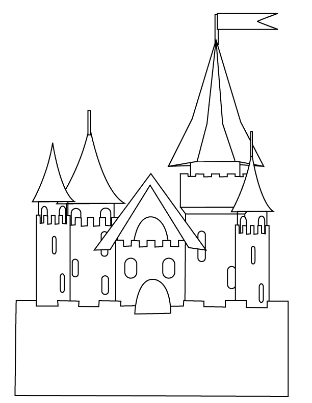 Castle_coloring page