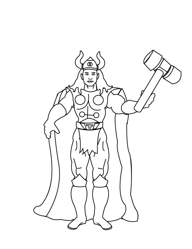 Thor_coloring page