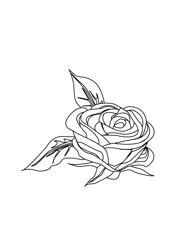 Flower8_coloring page