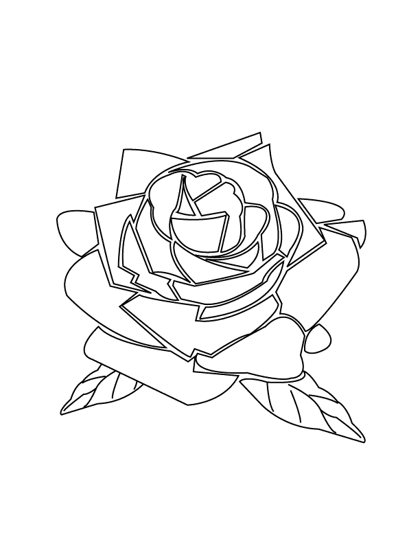 Rose_coloring page