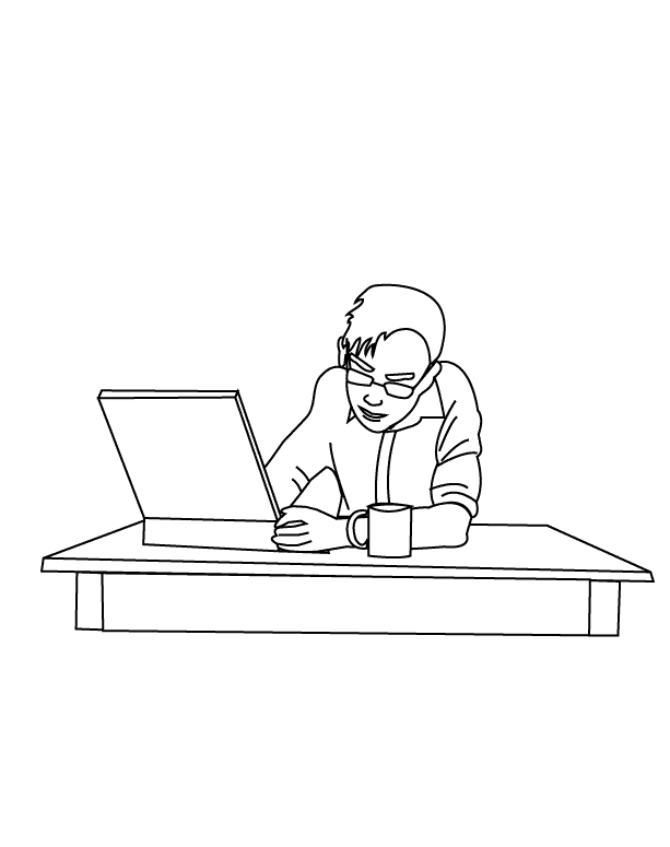 Computer Programmer_coloring page