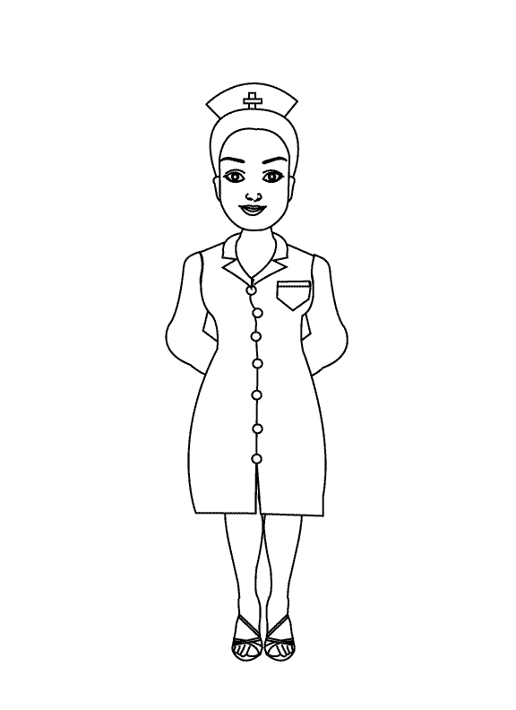 Nurse_coloring page