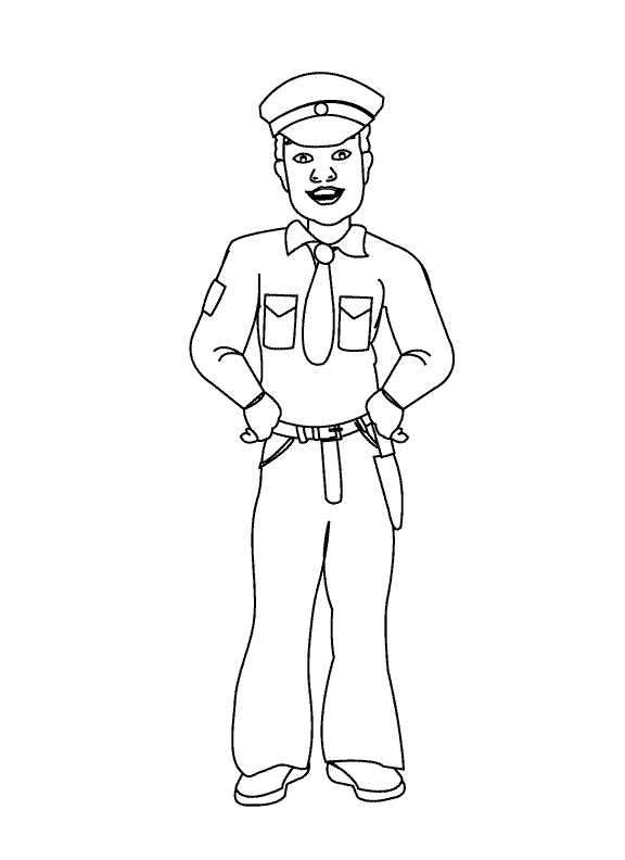 Policeman_coloring page