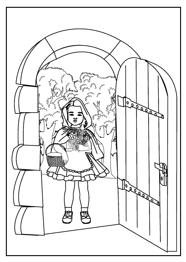 Coloring Pages - Little Red Riding Hood 7