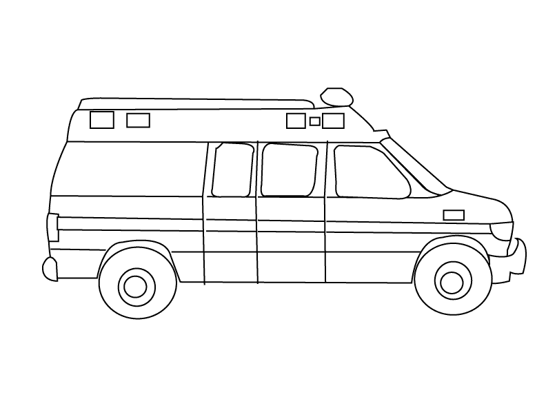 Emergency car_coloring page